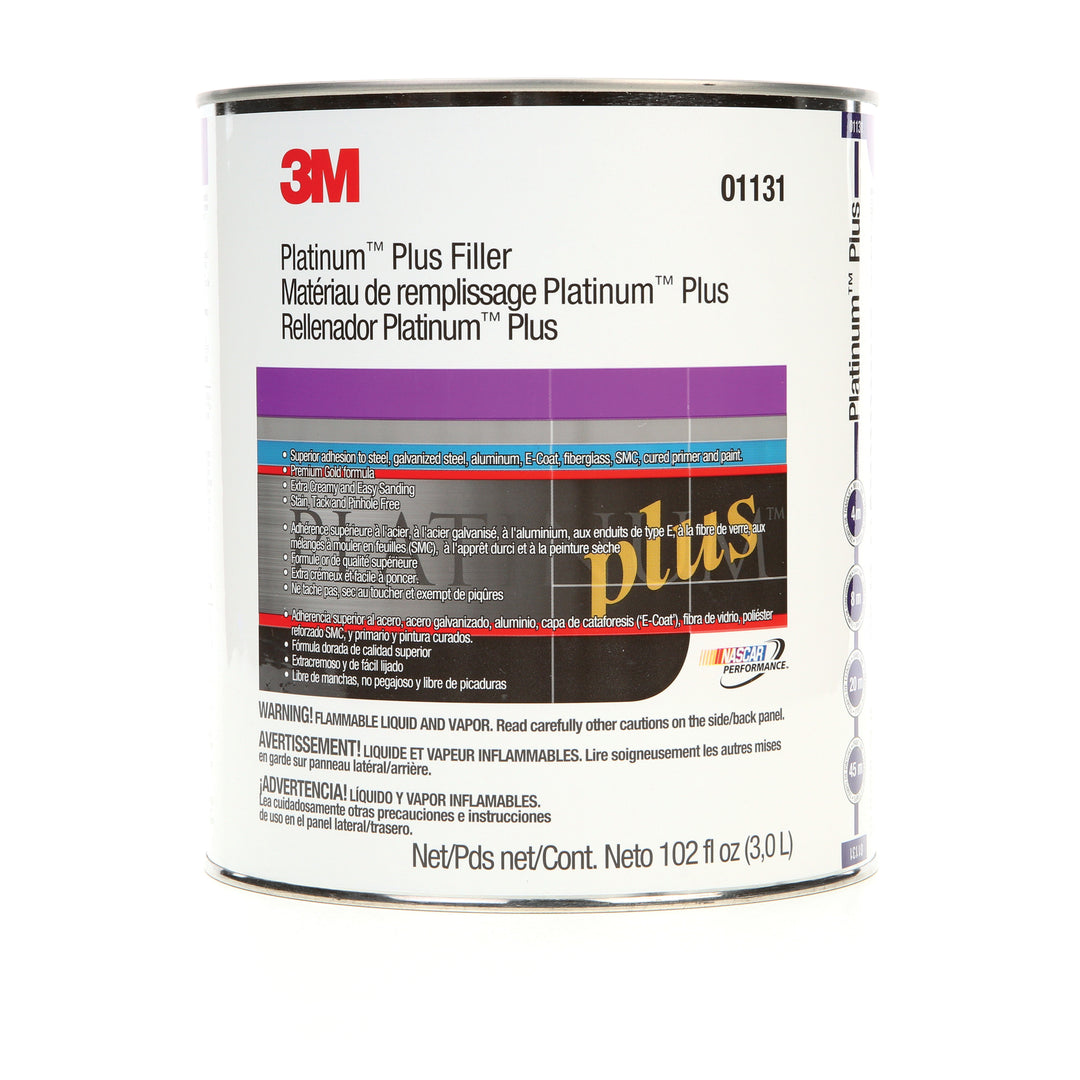 Fillers 3M B-01131 Platinum Plus Body Filler 01131 128 Fl. Oz. (3.78 L) 4 Pack