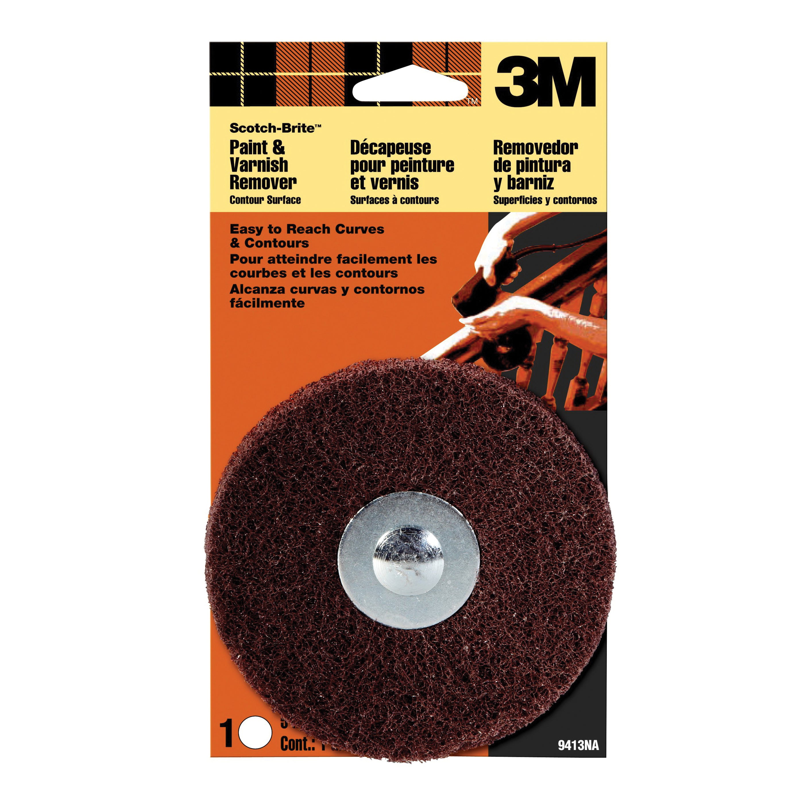 3M ScotchBrite 9413NA ScotchBrite Contour Surface Paint & Varnish