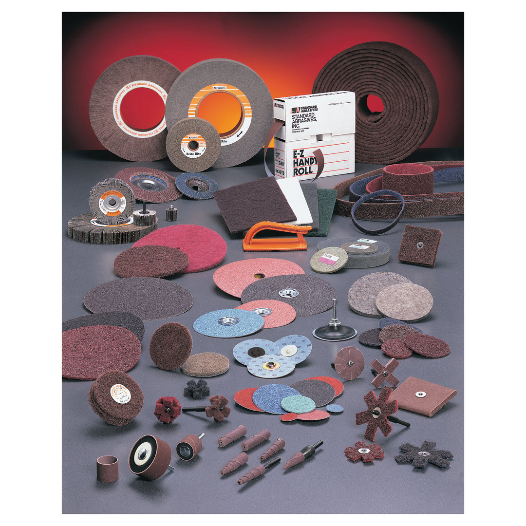 3M STA-875511 Standard Abrasives Buff and Blend AP Mounted Flap Brush 875511 3 in x 2 in x 1/4 in A MED 5 per inner 50 per case 3M 7000122220
