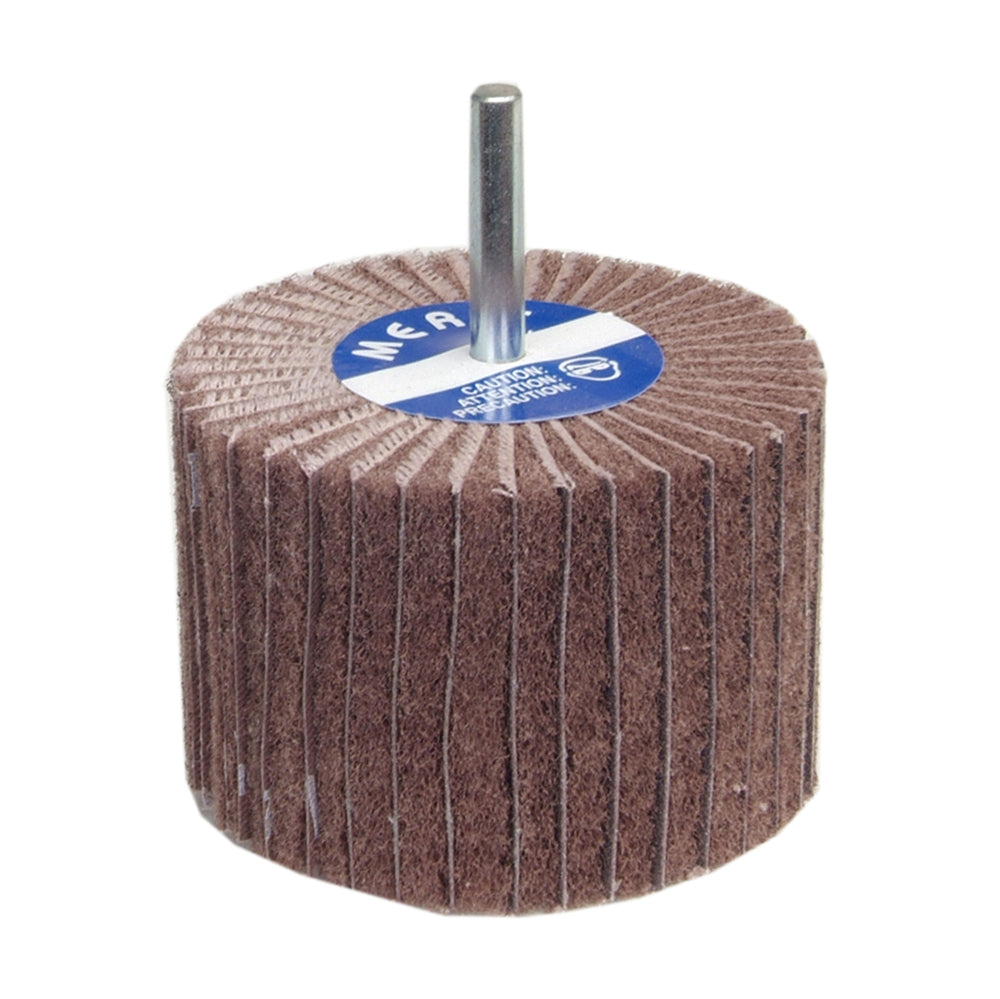 Non-woven Wheels Merit 38125 Interleaf Flap Wheels With 1/4 Steel Shaft Aluminum Oxide 80 2X1-1/2X1/4