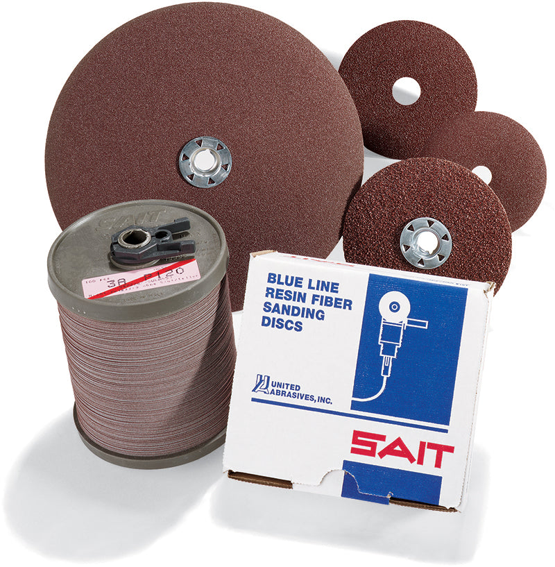 Fibre Discs Sait 50161 7 Inch Diameter X 5/8 Inch - 11 Arbor 50 Grit Sait-Lok Aluminum Oxide 3A Fibre Disc