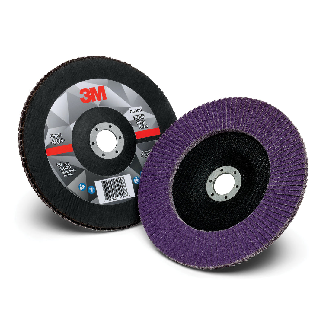 3M AB05909 3M Flap Disc 769F, T27 7 in x 7/8 in, 40+ YF-weight, 5 per case 3M AB05909