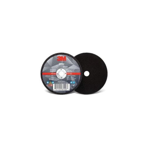 3M AB87458 3M Silver Cut-Off Wheel, 87458, T1, black, 3 in x 0.04 in x 3/8 Inch-24 (7.62 cm x 1.02 mm) 3M AB87458