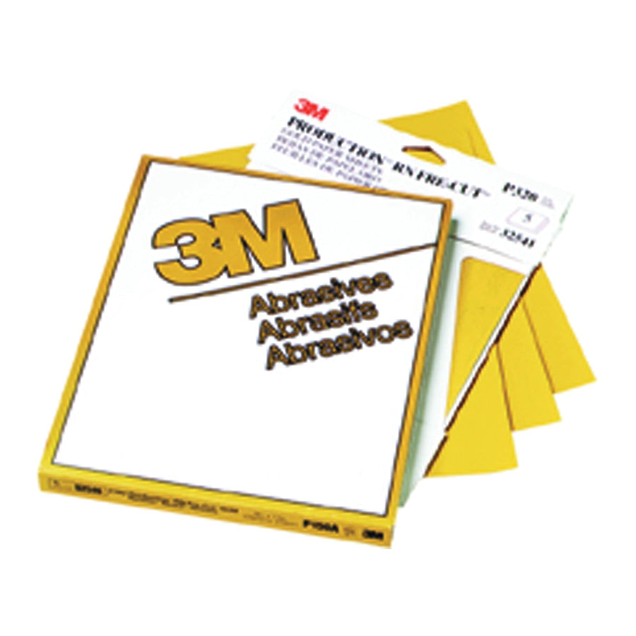 Regular Sanding Sheets 3M PN02543 Production Resinite Gold 240 Grit Aluminum Oxide 216U Paper Sanding Sheets - 9 Inch x 11 Inch