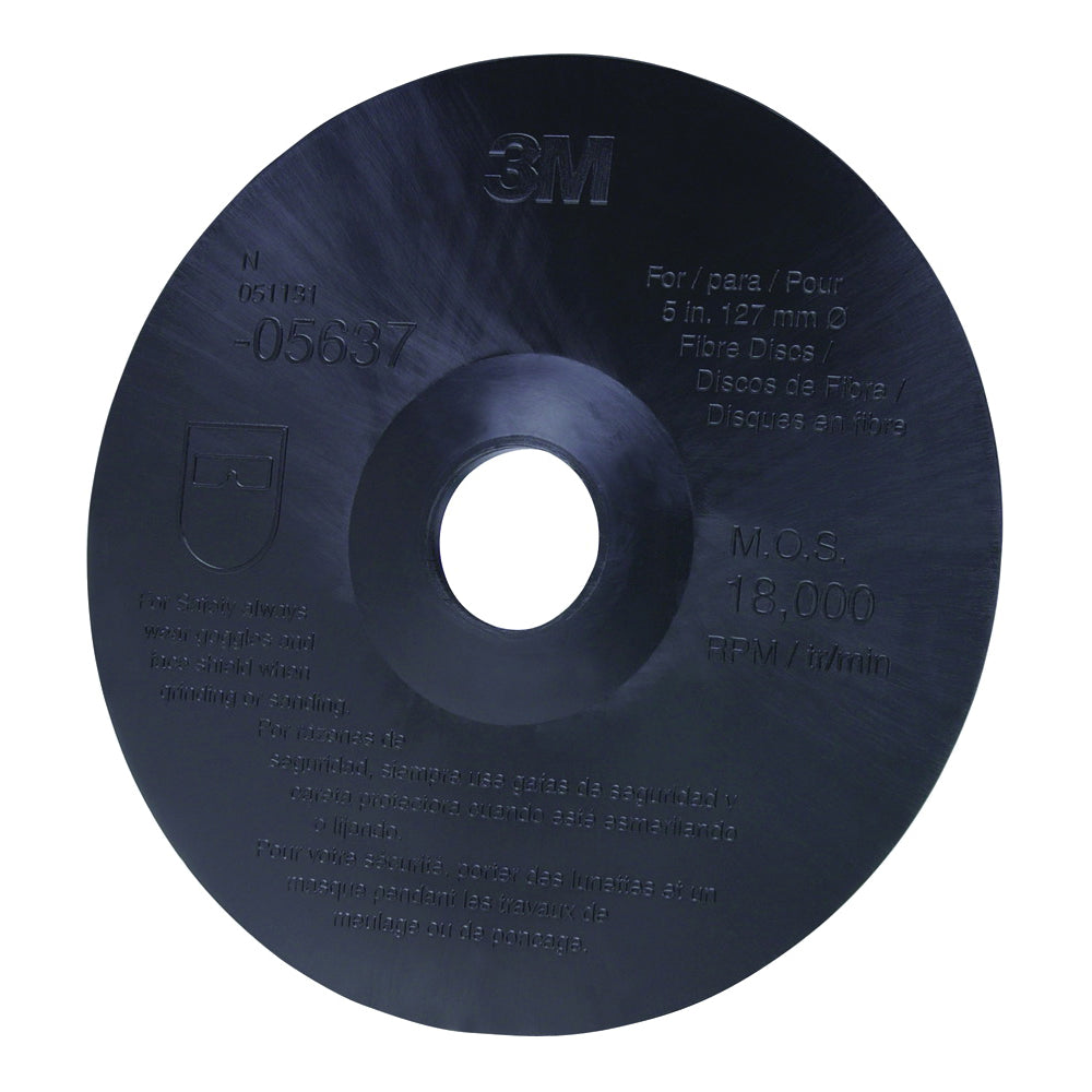 Fibre Discs 3M 05637 Fibre Disc Back Up Pad 05637 5 in x 7/8 in (12.7 cm x 2.2 cm)