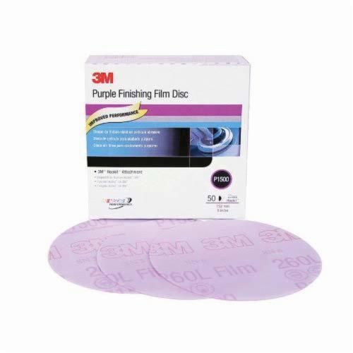Velcro Discs 3M 30667 6 Inch x Non-Vacuum Finishing 260L Aluminum Oxide 1500 Grit Velcro Film Disc