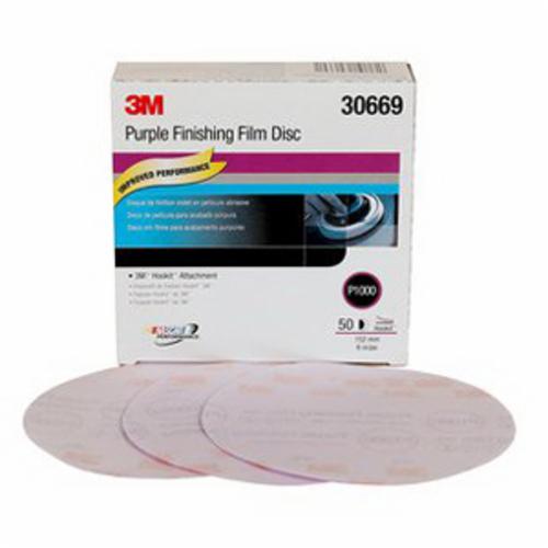 Velcro Discs 3M 30669 6 Inch x Non-Vacuum Finishing 734U Aluminum Oxide 1000 Grit Velcro Film Disc
