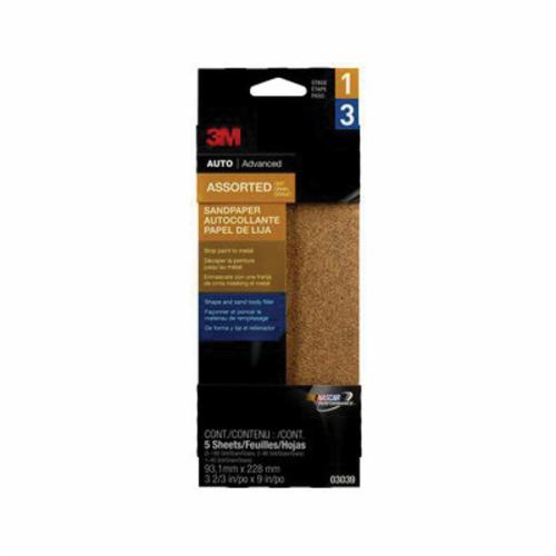 Regular Sanding Sheets 3M 32545 Paper Sanding Sheets 80 Grit Aluminum Oxide 346U D-Weight - 9 Inch x 11 Inch