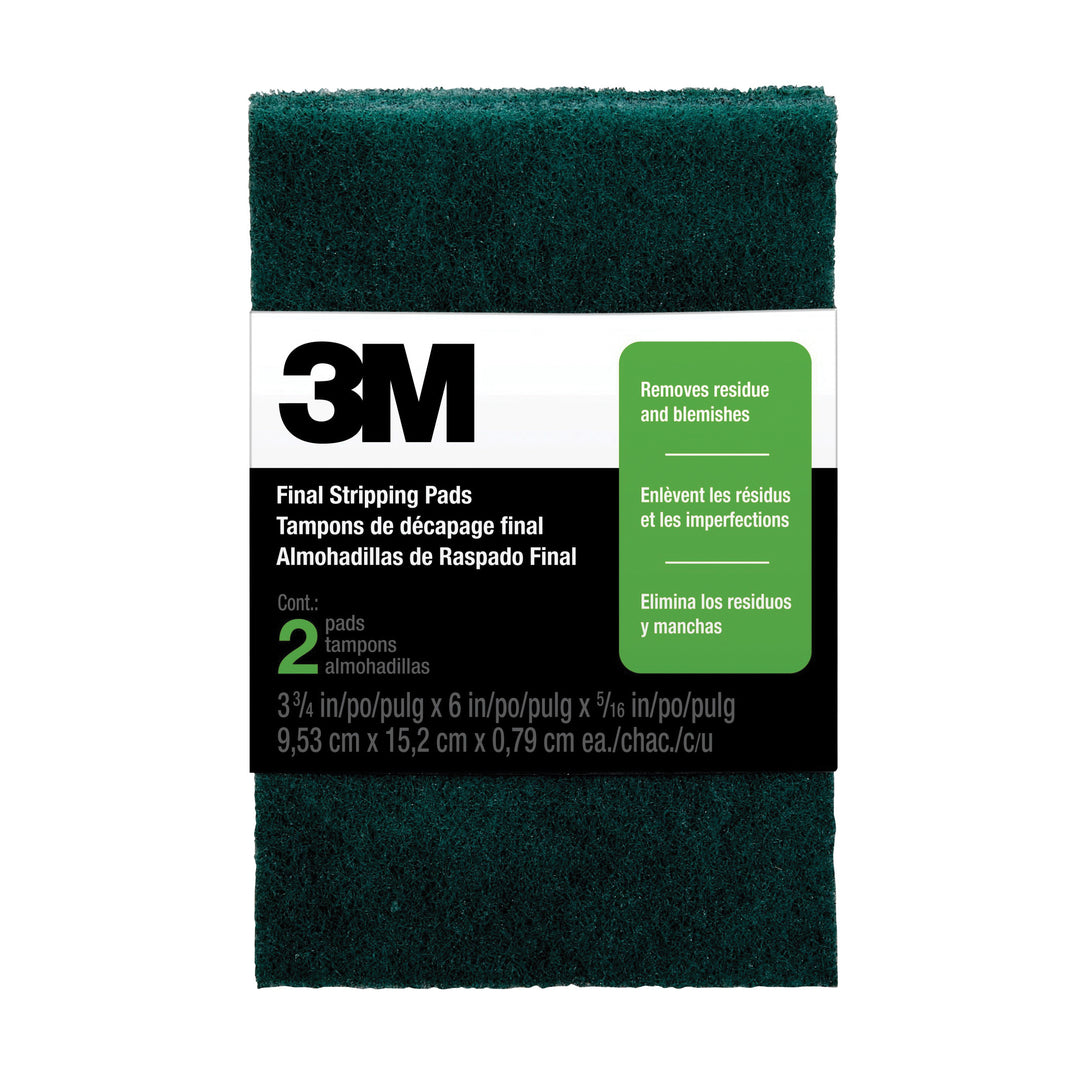 3M 7000122787 3M Final Stripping Pads 10113NA #0 Fine Open Stock 3 3/4 in x 6 in x 5/16 in 2/Pack 3M 7000122787