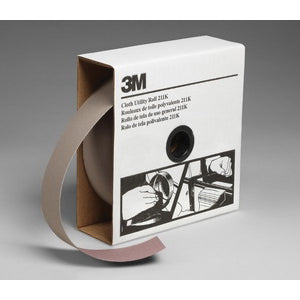 Utility Rolls 3M AB05045 2 Inch x 50Yd 220 Grit 211K Aluminum Oxide Utility Cloth Roll J-Weight