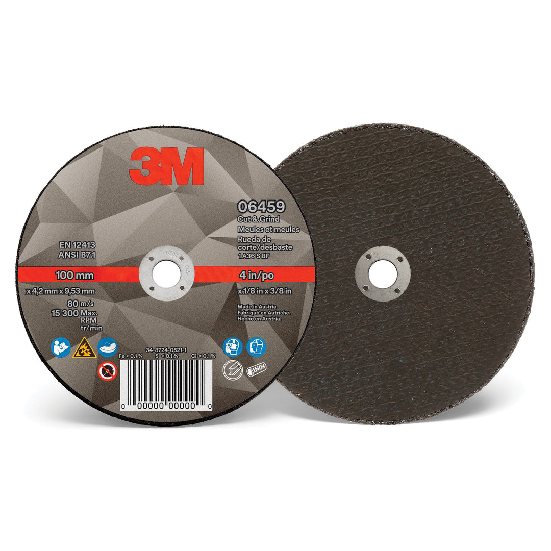 3M 6459 3M 4INx1/8INx3/8 T1 Cut & Grind Wheel 3M 7100214075