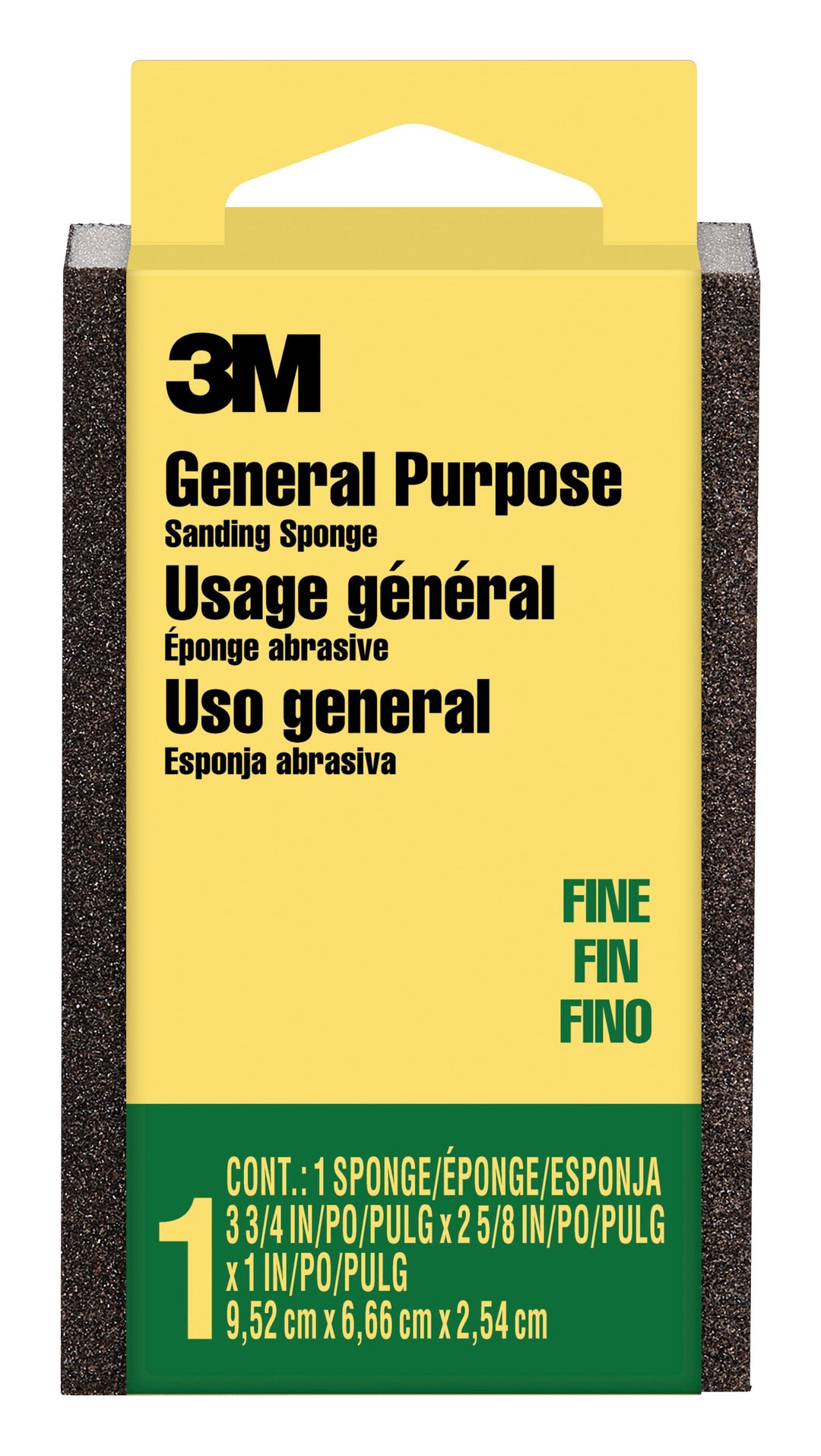3M CP-001-ESF 3M Sanding Sponge CP-001-ESF Block 3 3/4 in x 2 5/8 in x 1 in Fine 3M 7100237087