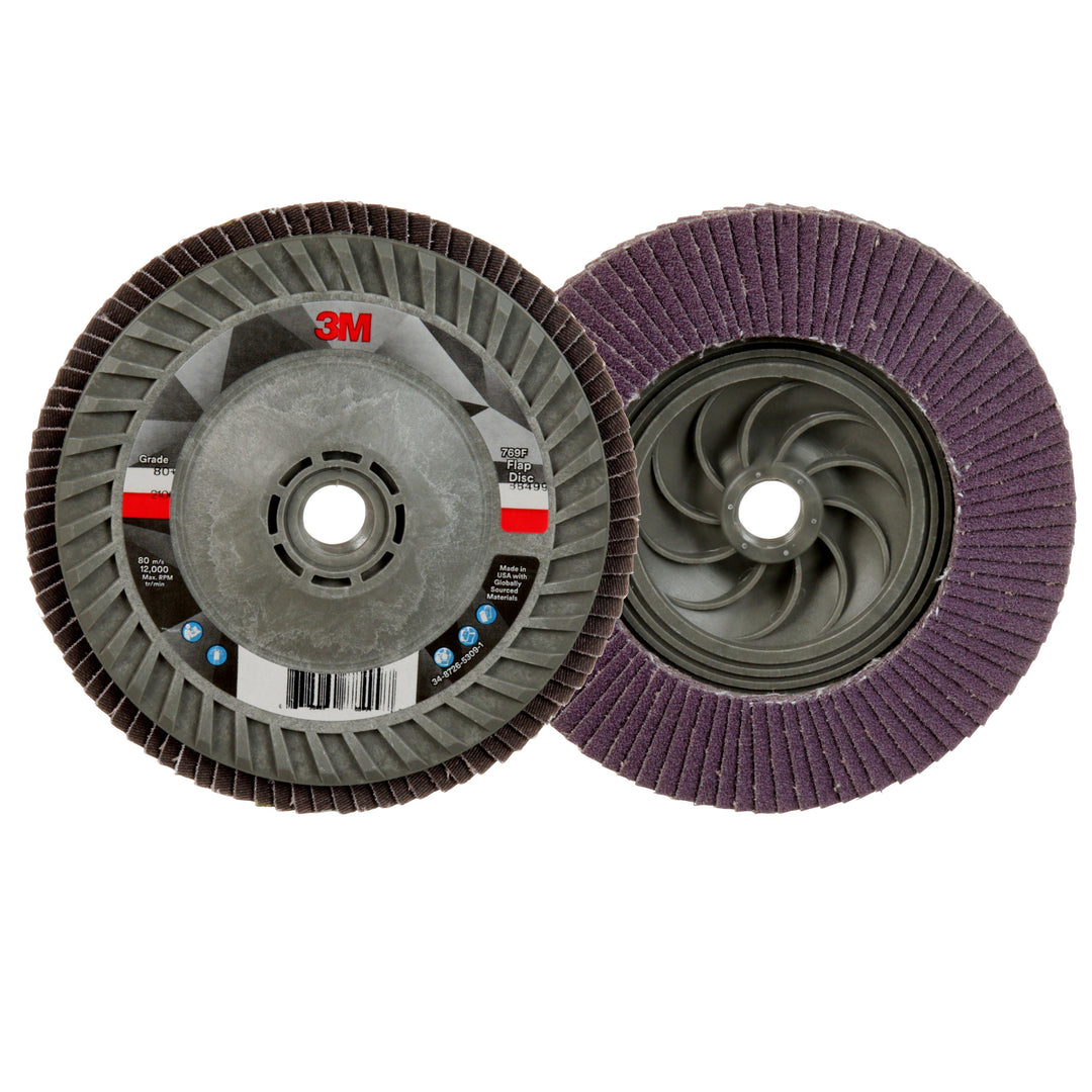 3M AB05951 3M Flap Disc 769F, T29 5 in x 5/8-11 in, 80+ YF- weight, 10 per case 3M AB05951