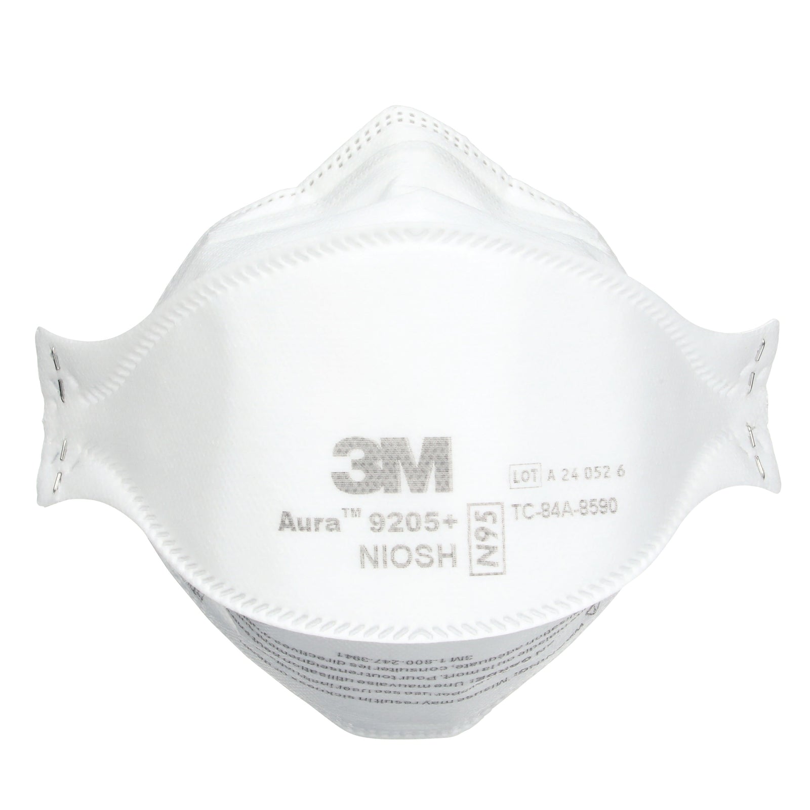 3M Aura 9205+  ~  Healthcare N95 Particulate Respirator 9205+ | Ultra-Lightweight Three-Panel Flat-Fold Design | NIOSH Approved | Box of 20 Units - The Sandpaper People