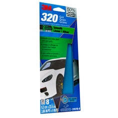 3M 31578-8 Blue Sandpaper 320 Grit - 3.66 Inch x 9 Inch