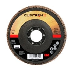 Depressed Centre 3M AB55606 4-1/2 Inch x 7/8 Inch Type 27 60 Grit Cubitron II 967A Ceramic Alumina Flap Disc