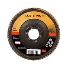 Flexible 3M AB55623 4-1/2 Inch x 7/8 Inch Type 29 40+ Grit Cubitron II 967A Ceramic Alumina Flap Disc