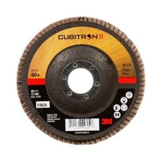 Flexible 3M AB55624 4-1/2 Inch x 7/8 Inch Type 29 60 Grit Cubitron II 967A Ceramic Alumina Flap Disc