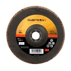 Depressed Centre 3M AB55612 7 Inch x 7/8 Inch Type 27 60 Grit Cubitron II 967A Ceramic Alumina Flap Disc