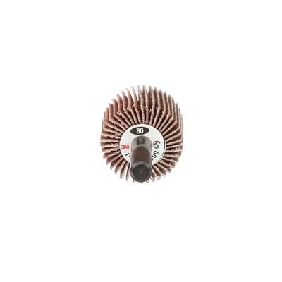 Shank Mount Wheels 3M AB35476 1 Inch x 1 Inch x 1/4 Inch 80 Grit 244D Aluminum Oxide Shank Mounted Flap Wheel