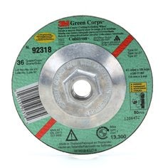 Grinding Wheels 3M AB92316 Green Corps Cutting / Grinding Wheel 4-1/2 in x 1/8 in x 7/8 in 36