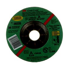 Grinding Wheels 3M AB20220 Green Corps Cutting / Grinding Wheel Pn20220 5 in x 1/8 in x 7/8 in 36
