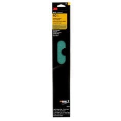 File Sheet 3M 32231 2-3/4 Inch x 16-1/2 Inch Green Corps 40 Grit Plain Non-Vacuum Abrasive Paper Strip