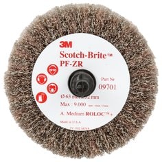 Non-woven Wheels 3M SB09701 Roloc Cut & Polish Flap Brush A Medium Cpfb R+ 2 1/2 in x 1 1/4 in
