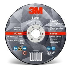 3M AB87450 Silver Depressed Center Grinding Wheel T27 black 6 Inch x 1/4 Inch x 7/8 Inch