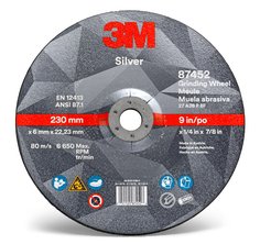 3M AB87451 Silver Depressed Center Grinding Wheel T27 black 7 Inch x 1/4 Inch x 7/8 Inch