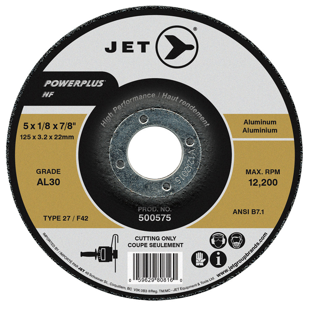 Type 27 Jet 500575 Type 27 NF Cutting Wheel 5 Inch x 1/8 Inch x 7/8 Inch (A30)