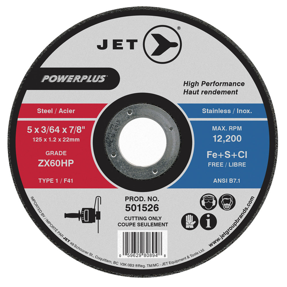 Type 01 Jet 501523 Type 01 Cut-Off Wheel 4.5 Inch x 3/32 Inch x 7/8 Inch (ZX30HP)