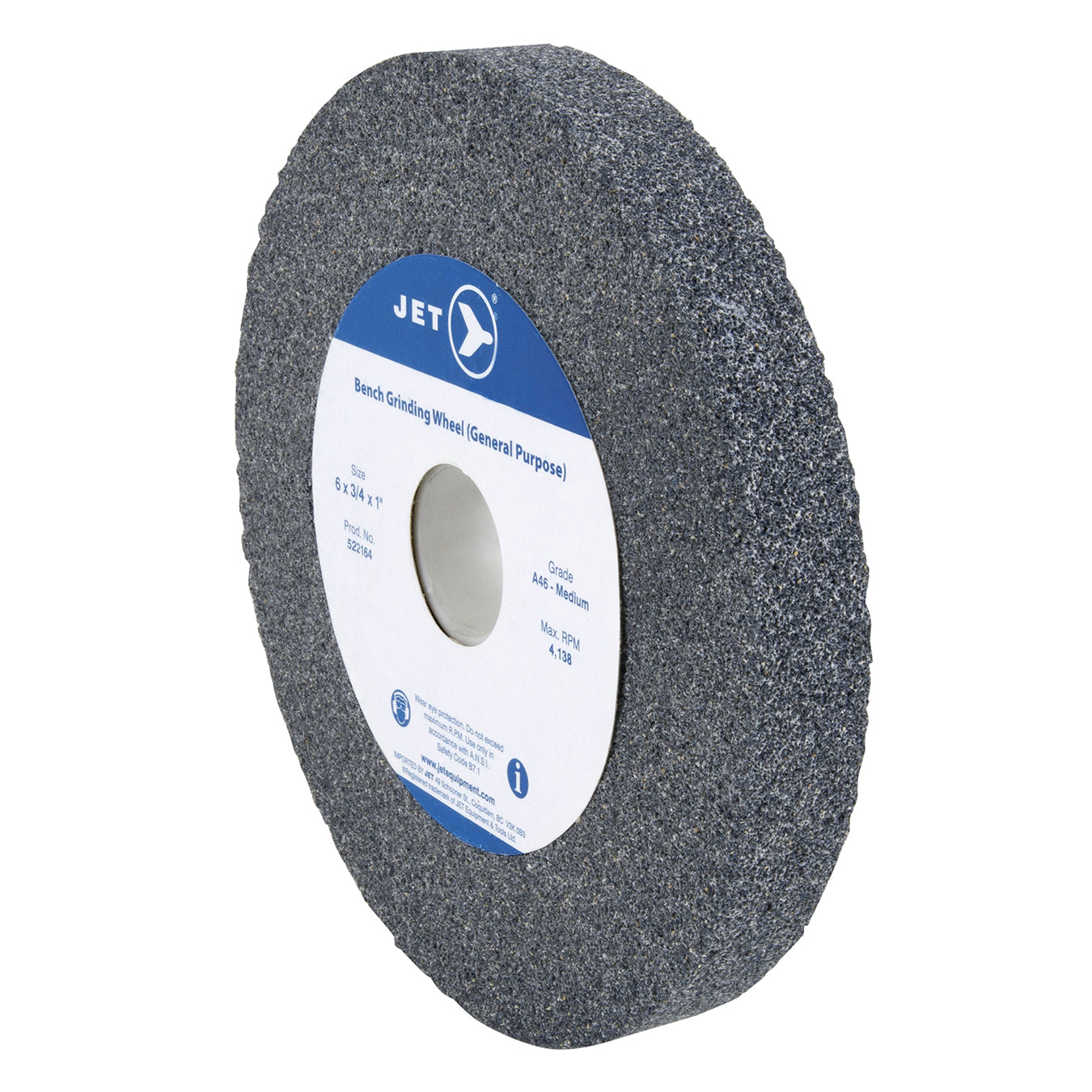 Grinding Wheels Jet 522373 12 X 2 X 1-1/2 A36 Bench Grinding Wheel