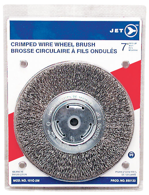 Crimped Wire Wheel Brushes Jet 101C-3M High Performance Crimped Wire Wheel (7 Inch x 1-1/4 Inch) in Medium