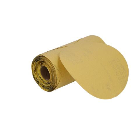 Norton 92263 5 In. Gold Reserve Paper PSA Disc Roll P600 Grit A296 AO 100 Per Roll Norton 92263