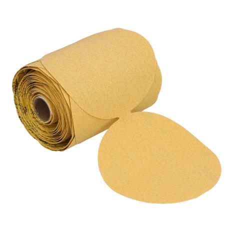 Norton 83806 5 In. Gold Reserve No-Fil Paper PSA Disc Roll P80 Grit A296 AO 100 Per Roll Norton 83806
