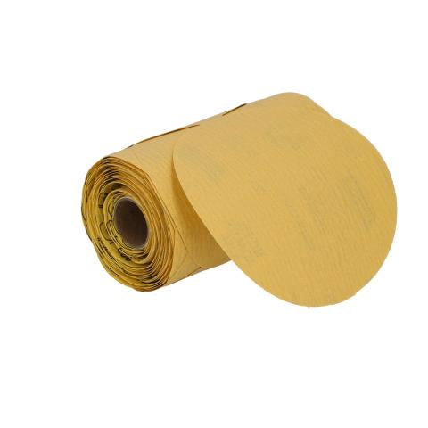 Norton 83811 5 In. Gold Reserve No-Fil Paper PSA Disc Roll P220 Grit A296 AO 100 Per Roll Norton 83811