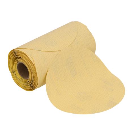 Norton 83813 5 In. Gold Reserve No-Fil Paper PSA Disc Roll P320 Grit A296 AO 100 Per Roll Norton 83813