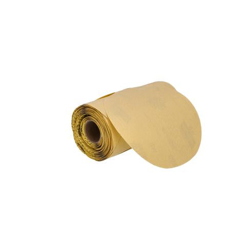 Norton 83814 5 In. Gold Reserve No-Fil Paper PSA Disc Roll P400 Grit A296 AO 100 Per Roll Norton 83814
