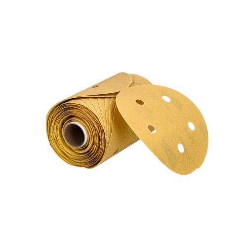 Norton 05824 5 In. Gold Reserve Paper PSA Vacuum Disc Roll P150 Grit A296 AO 100 Per Roll Norton 05824