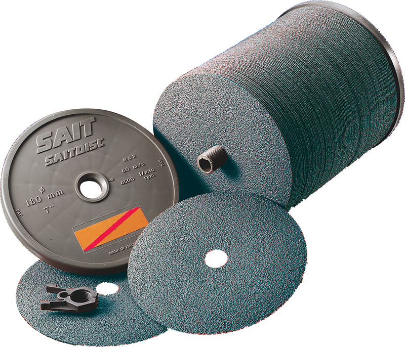 Fibre Discs Sait 51007 5 Inch Diameter X 5/8 Inch - 11 Arbor 24 Grit Sait-Lok Silicon Carbide 7S Fibre Disc