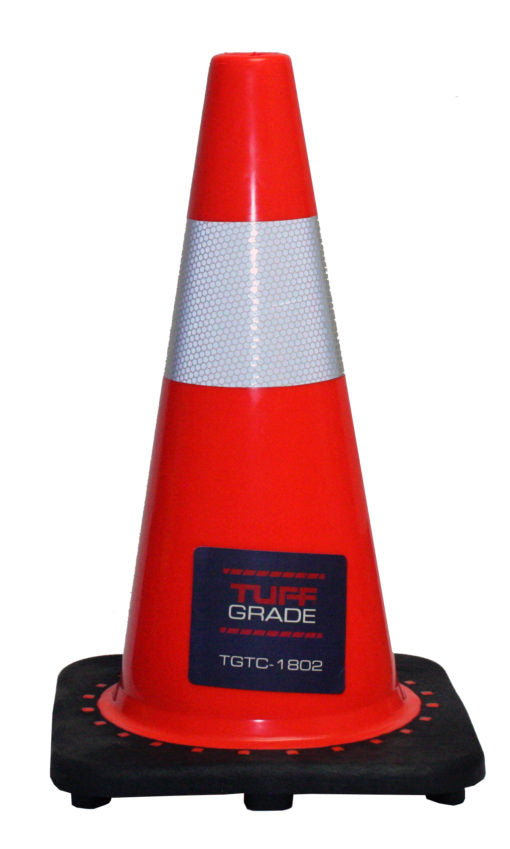 Traffic Cones & Drums Tuff Grade TGTC-2802 Traffic Cone 28 Inch Orange 4 Inch Reflective Collar 7 Lbs