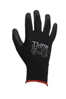 Work Gloves Tuff Grade TGG-206-10 Gloves 13 Gauge Nylon Polyurethane Palm