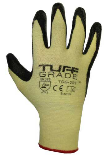 Work Gloves Tuff Grade TGG-209-07 13 Gauge Kevlar Shell Black Nitrile Palm
