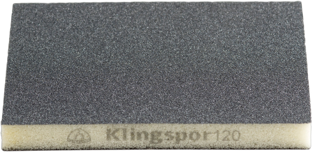 Flexible Abrasive Sponges Klingspor 327476 Flexible Double-Sided Sanding Sponge 5 Inch x 4 Inch x 1/2 Inch (80 grit)