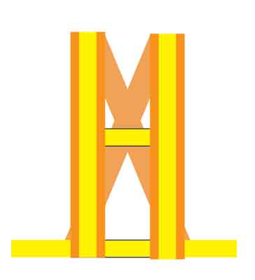 Sashes Tuff Grade TGVEST-008-03 Traffic Sash Belt Orange 2 Stripes Xl