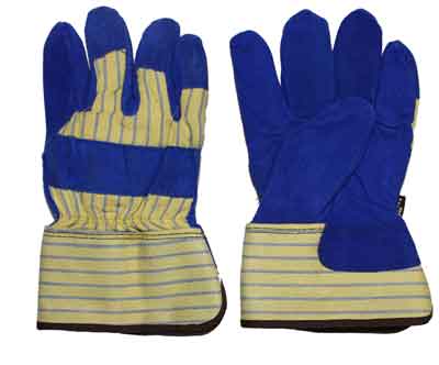 Fitters Gloves Tuff Grade TGG-511-L Split Leather Fitter's 40G Thinsulate Blue