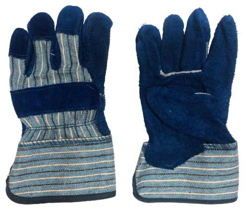 Fitters Gloves Tuff Grade 414-L Split Leather Fitter's Gloves Full Palm Large