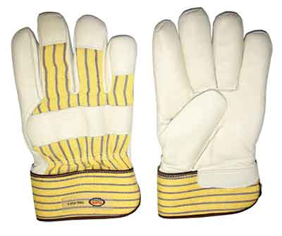 Fitters Gloves Tuff Grade TGG-412-L Grain Leather Fitter's Boa Lined Gloves Large