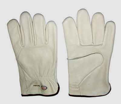 Drivers Gloves Tuff Grade TGG-404-M Grain Leather Driver's Gloves Lined Wing Thumb Medium